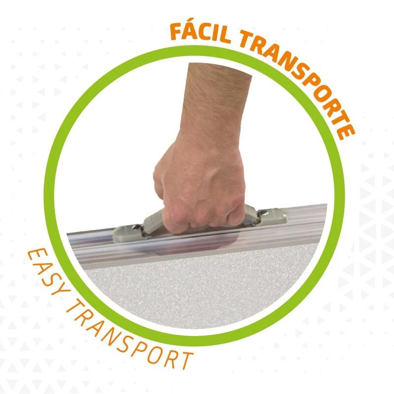 AKTIVE - Table Pliante Avec 2 Tabourets Et Poignée De Transpor, Gris 3 AKTIVE - Table Pliante Avec 2 Tabourets Et Poignée De Transpor, Gris – Image 3