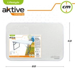 AKTIVE - Table Pliante . Table Basse Blanche En Aluminium - 40x60x40 Cm -Échappée Nature aktive table pliante table basse blanche en aluminium 40x60x40 cm 4