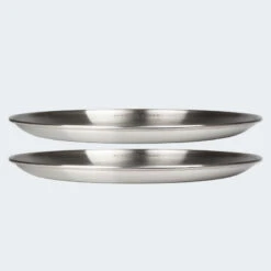 Assiette Plate De Camping | Diamètre Env. 23 Cm | Acier Inox | 2 Assiettes -Échappée Nature assiette plate de camping diametre env 23 cm acier inox 2 assiettes 6