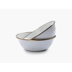 Barebones Bol Enamelé / Bols - 2 Pièces - Coquille D'œuf