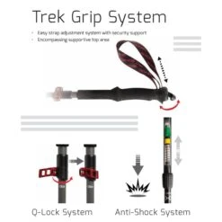 Exel Bâtons De Randonnée GIANT CARBON 100 Anti Choc -Échappée Nature batons de randonnee giant carbon 100 anti choc 4