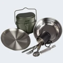 Batterie De Cuisine De Camping, Assiette Plate & Creuse, Couverts Et Tasse Set -Échappée Nature batterie de cuisine de camping assiette plate and creuse couverts et tasse set 3