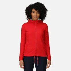 Regatta Bayarma Sweat De Marche Zippé à Capuche Pour Femme - Rouge Vif