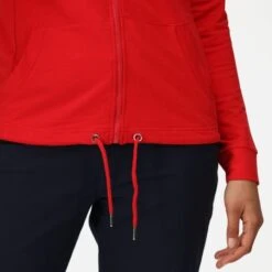 Regatta Bayarma Sweat De Marche Zippé à Capuche Pour Femme - Rouge Vif -Échappée Nature bayarma sweat de marche zippe a capuche pour femme rouge vif 3
