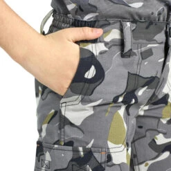 Bermuda Chasse Junior 500 Camouflage Gris -Échappée Nature bermuda chasse junior 500 camouflage gris 7