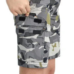 Bermuda Chasse Junior 500 Camouflage Gris -Échappée Nature bermuda chasse junior 500 camouflage gris 8