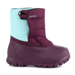 WEDZE Bottes De Neige Bébé, Après Ski Bébé WARM Violettes Et Turquoises -Échappée Nature bottes de neige bebe apres ski bebe warm violettes et turquoises 2
