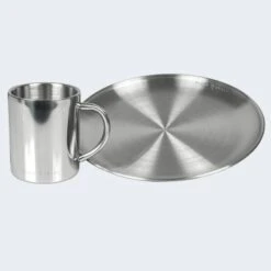 Camping Assiette Plate Et Tasse Isotherme Set | Acier Inoxydable -Échappée Nature camping assiette plate et tasse isotherme set acier inoxydable 2
