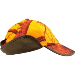 CASQUETTE CHASSE A RABAT CAMOUFLAGE ORANGE -Échappée Nature casquette chasse a rabat camouflage orange 3