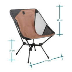 Quechua CHAISE BASSE PLIANTE DE CAMPING MH500 MARRON -Échappée Nature chaise basse pliante de camping mh500 marron 3