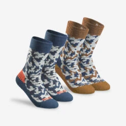 Quechua Chaussettes Chaudes De Randonnée - SH100 MID - Enfant X2 Paires