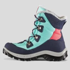 Quechua CHAUSSURES CHAUDES IMPERMÉABLES DE RANDONNÉE -SH500 WARM HIGH LACET-ENFANT 30-38 -Échappée Nature chaussures chaudes impermeables de randonnee sh500 warm high lacet enfant 30 38 2
