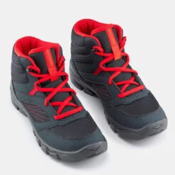 Quechua Chaussures De Randonnée Enfant Avec Lacets MH100 MID Grise Foncée Du 35 AU 38 -Échappée Nature chaussures de randonnee enfant avec lacets mh100 mid grise foncee du 35 au 38 3