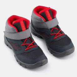 Quechua Chaussures De Randonnée Enfant Avec Scratch MH100 Mid Grise Foncée Du 24 AU 34 -Échappée Nature chaussures de randonnee enfant avec scratch mh100 mid grise foncee du 24 au 34 3