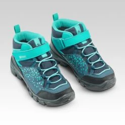 Quechua Chaussures Imperméables De Randonnée - MH120 MID Turquoises - Enfant 28 AU 34 -Échappée Nature chaussures impermeables de randonnee mh120 mid turquoises enfant 28 au 34 3