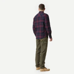 Chemise De Trekking Voyage - TRAVEL500 WARM Bordeaux Homme -Échappée Nature chemise de trekking voyage travel500 warm bordeaux homme 3