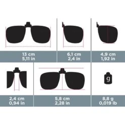 Quechua Clip Adaptable Sur Lunettes De Vue - MH OTG 120 Large - Polarisant Catégorie 3 -Échappée Nature clip adaptable sur lunettes de vue mh otg 120 large polarisant categorie 3 8