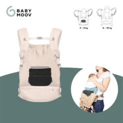 BabyMoov Coussin Réducteur Nouveau-né Pour Porte Bébé Moov & Boost - Noir -Échappée Nature coussin reducteur nouveau ne pour porte bebe moov and boost noir 2