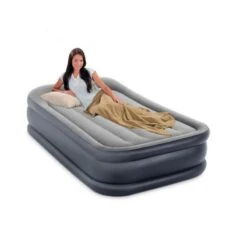 Intex Deluxe Pillow Rest Raised Twin - Lit Gonflable - 191x99x42cm - Avec Accessoires -Échappée Nature deluxe pillow rest raised twin lit gonflable 191x99x42cm avec accessoires 2