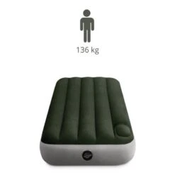 Intex Downy Twin Airbed With Foot BIP - Lit Gonflable - 191x99x25cm - Avec Accessoires -Échappée Nature downy twin airbed with foot bip lit gonflable 191x99x25cm avec accessoires 2
