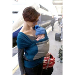 Écharpe L'Originale JPMBB - BLEU PAON, Eléphant -Échappée Nature echarpe loriginale jpmbb bleu paon elephant 4