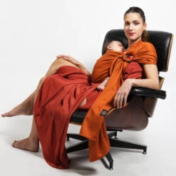 Echarpe Tissée Sans Nœud - Fauve -Échappée Nature echarpe tissee sans noeud fauve 3