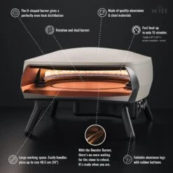 Four à Pizza WITT ETNA Modèle Rotante - Gris FR -Échappée Nature four a pizza witt etna modele rotante gris fr 5