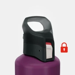 Quechua Gourde Alu 1L Avec Bouchon à Ouverture Rapide Pour La Randonnée - Violet -Échappée Nature gourde alu 1l avec bouchon a ouverture rapide pour la randonnee violet 3
