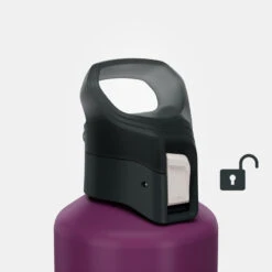 Quechua Gourde Alu 1L Avec Bouchon à Ouverture Rapide Pour La Randonnée - Violet -Échappée Nature gourde alu 1l avec bouchon a ouverture rapide pour la randonnee violet 4