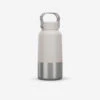 Quechua Gourde Inox 0,6L Avec Bouchon à Vis Pour La Randonnée - Blanc