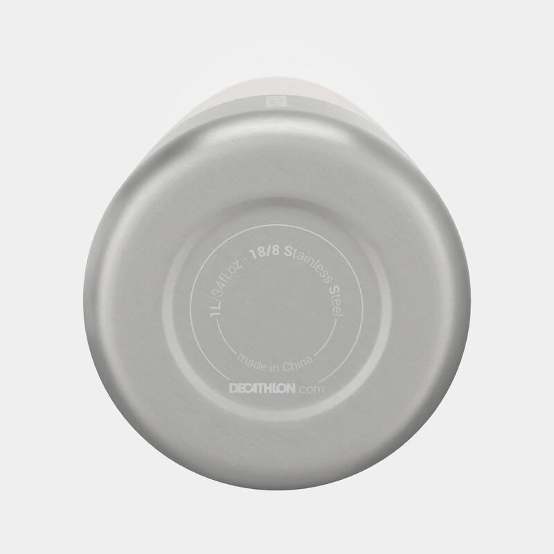 Quechua Gourde Inox 1L Avec Bouchon à Vis Pour La Randonnée - Blanc 8 Quechua Gourde Inox 1L Avec Bouchon à Vis Pour La Randonnée - Blanc – Image 8