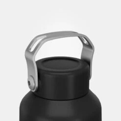 Quechua Gourde Inox 1L Avec Bouchon à Vis Pour La Randonnée - Noir -Échappée Nature gourde inox 1l avec bouchon a vis pour la randonnee noir 3