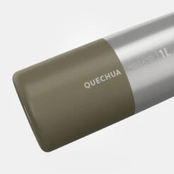 Quechua Gourde Isotherme Inox 1L Bouchon à Ouverture Rapide Pour La Randonnée - Kaki -Échappée Nature gourde isotherme inox 1l bouchon a ouverture rapide pour la randonnee kaki 2