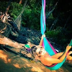 TICKET TO THE MOON Hamac TTTM King Size Bleu Aqua / Rose -Échappée Nature hamac tttm king size bleu aqua rose 3