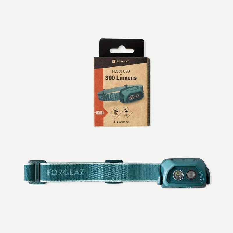 Lampe Frontale Rechargeable - 300 Lumens - HL500 USB V3 - Turquoise 7 Lampe Frontale Rechargeable - 300 Lumens - HL500 USB V3 - Turquoise – Image 7