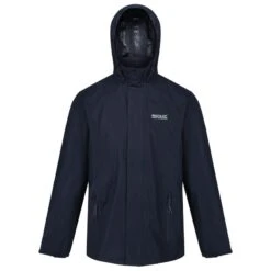 Regatta Matt Homme Randonnée Veste Imperméable - Bleu Marine / Orange -Échappée Nature matt homme randonnee veste impermeable bleu marine orange 2