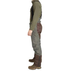 PANTALON CHASSE A BRETELLES CHAUD -20°C VERT 100 -Échappée Nature pantalon chasse a bretelles chaud 20c vert 100 2