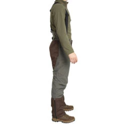 PANTALON CHASSE A BRETELLES CHAUD -20°C VERT 100 -Échappée Nature pantalon chasse a bretelles chaud 20c vert 100 3