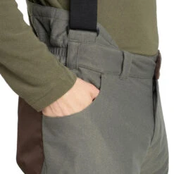 PANTALON CHASSE A BRETELLES CHAUD -20°C VERT 100 -Échappée Nature pantalon chasse a bretelles chaud 20c vert 100 7