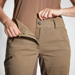 PANTALON CHASSE FEMME RESPIRANT 500 MARRON -Échappée Nature pantalon chasse femme respirant 500 marron 5