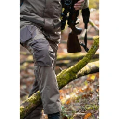 PANTALON CHASSE IMPERMEABLE CHAUD SILENCIEUX MARRON 520 -Échappée Nature pantalon chasse impermeable chaud silencieux marron 520 4