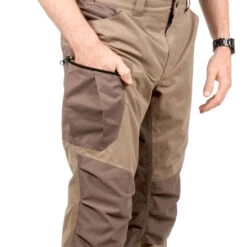 PANTALON CHASSE IMPERMEABLE CHAUD SILENCIEUX MARRON 520 -Échappée Nature pantalon chasse impermeable chaud silencieux marron 520 8
