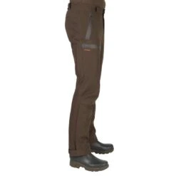 Pantalon Chasse Imperméable Renfort Marron 900 -Échappée Nature pantalon chasse impermeable renfort marron 900 5