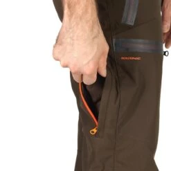 Pantalon Chasse Imperméable Renfort Marron 900 -Échappée Nature pantalon chasse impermeable renfort marron 900 8
