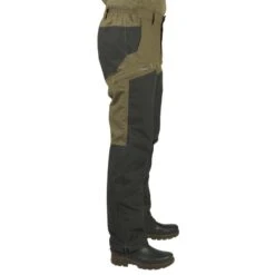 PANTALON CHASSE IMPERMÉABLE RENFORT VERT 520 -Échappée Nature pantalon chasse impermeable renfort vert 520 4