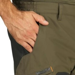 PANTALON CHASSE IMPERMÉABLE RENFORT VERT 520 -Échappée Nature pantalon chasse impermeable renfort vert 520 8