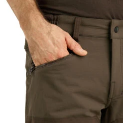 PANTALON Chasse RENFORT MARRON TEMPS SEC 500 -Échappée Nature pantalon chasse renfort marron temps sec 500 5