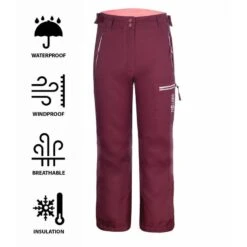 TROLLKIDS Pantalon De Ski Enfant Hallingdal Imperméable Et Respirant Rouge/rose Antique -Échappée Nature pantalon de ski enfant hallingdal impermeable et respirant rougerose antique 2