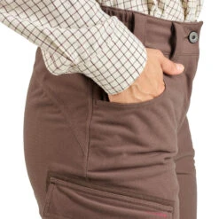 PANTALON FEMME CHASSE CHAUD IMPERMÉABLE MARRON 500 -Échappée Nature pantalon femme chasse chaud impermeable marron 500 8