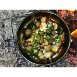 Pathfinder Poêle à Frire Pliable En Acier Inoxydable Avec Couvercle -Échappée Nature pathfinder poele a frire pliable en acier inoxydable avec couvercle 2